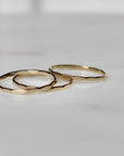 Vivian Grace Jewelry Ring Gold Filled Hammered Stacking Ring