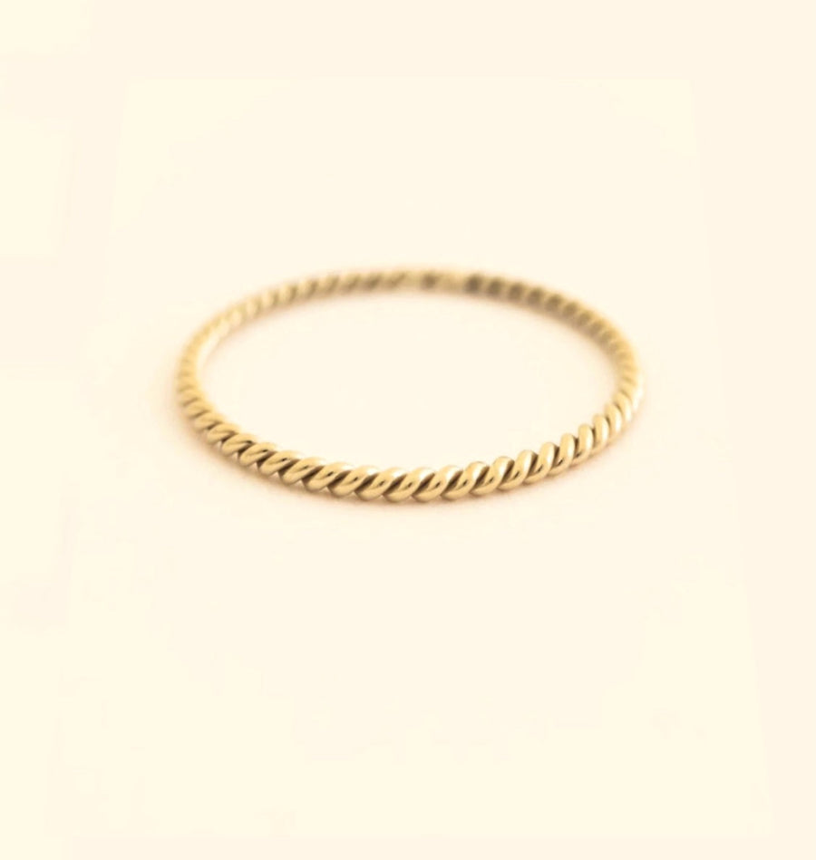 Vivian Grace Jewelry Ring Gold Filled Roped Stacking Ring