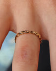 Vivian Grace Jewelry Ring Gold Filled Woven Stacking Ring