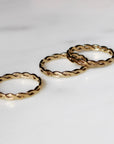 Vivian Grace Jewelry Ring Gold Filled Woven Stacking Ring