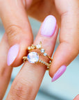 Vivian Grace Jewelry Ring Luxe Lavender Quartz & White Topaz Ring Set