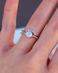 Vivian Grace Jewelry Ring Petite Ava Moonstone Ring Set