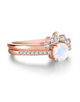 Vivian Grace Jewelry Ring Petite Ava Moonstone Ring Set