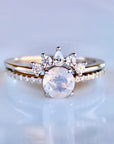 Vivian Grace Jewelry Ring Petite Ava Moonstone Ring Set