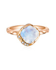 Vivian Grace Jewelry Ring Rose Gold / 5 Luxe Freeform Moonstone Ring