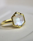 Vivian Grace Jewelry Ring Sashi Mother of Pearl Hexagon Ring