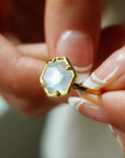 Vivian Grace Jewelry Ring Sashi Mother of Pearl Hexagon Ring