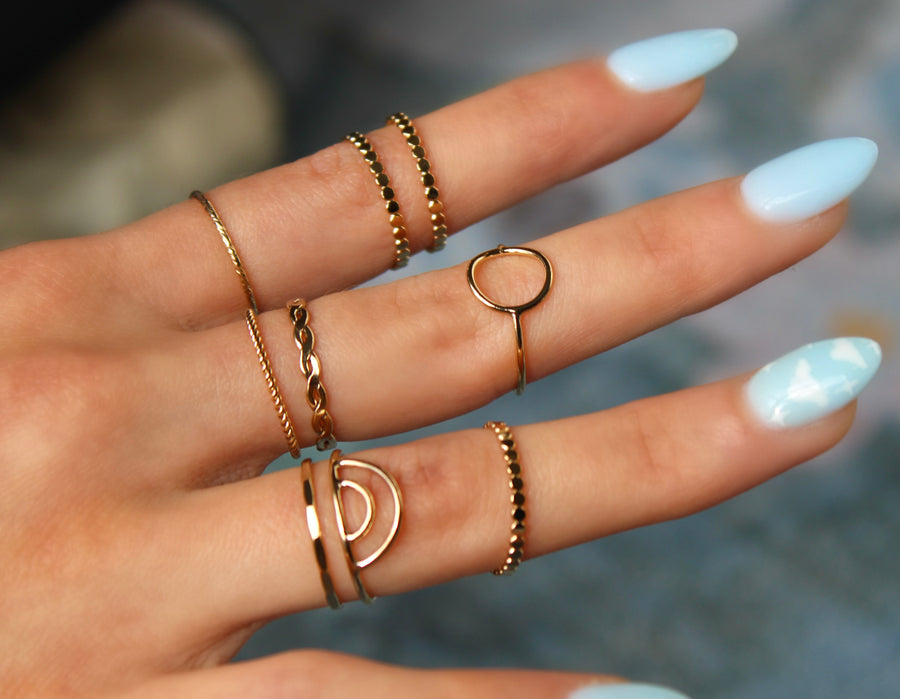 Gold-Filled Stacking Rings