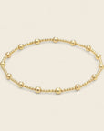 Vivian Grace Bracelet 14k Gold Filled Beaded Stretch Bracelet – 2mm + 4mm