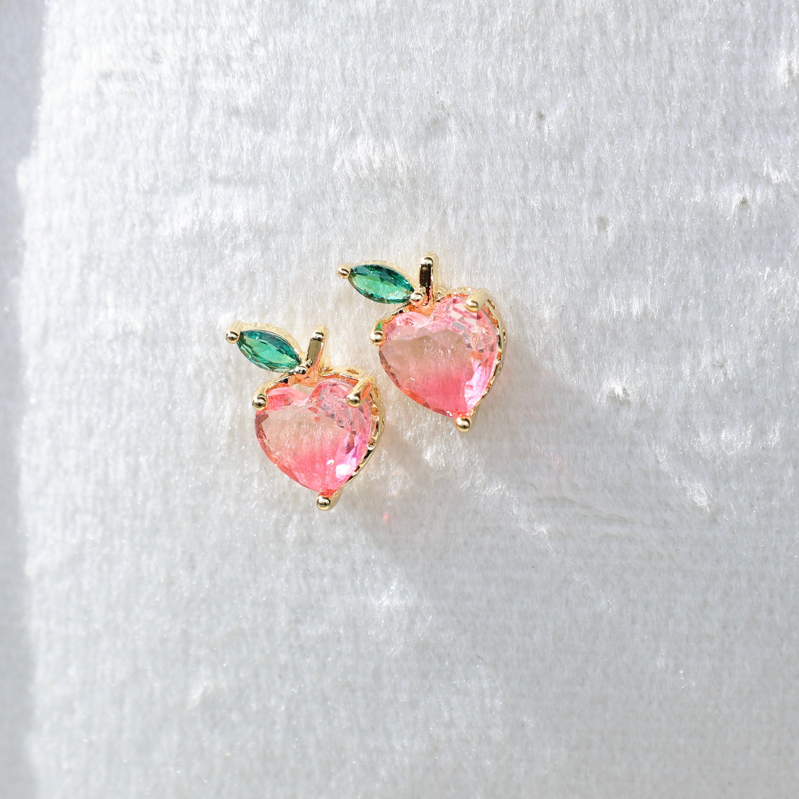 Vivian Grace Earrings Apple Heart Stud Earrings
