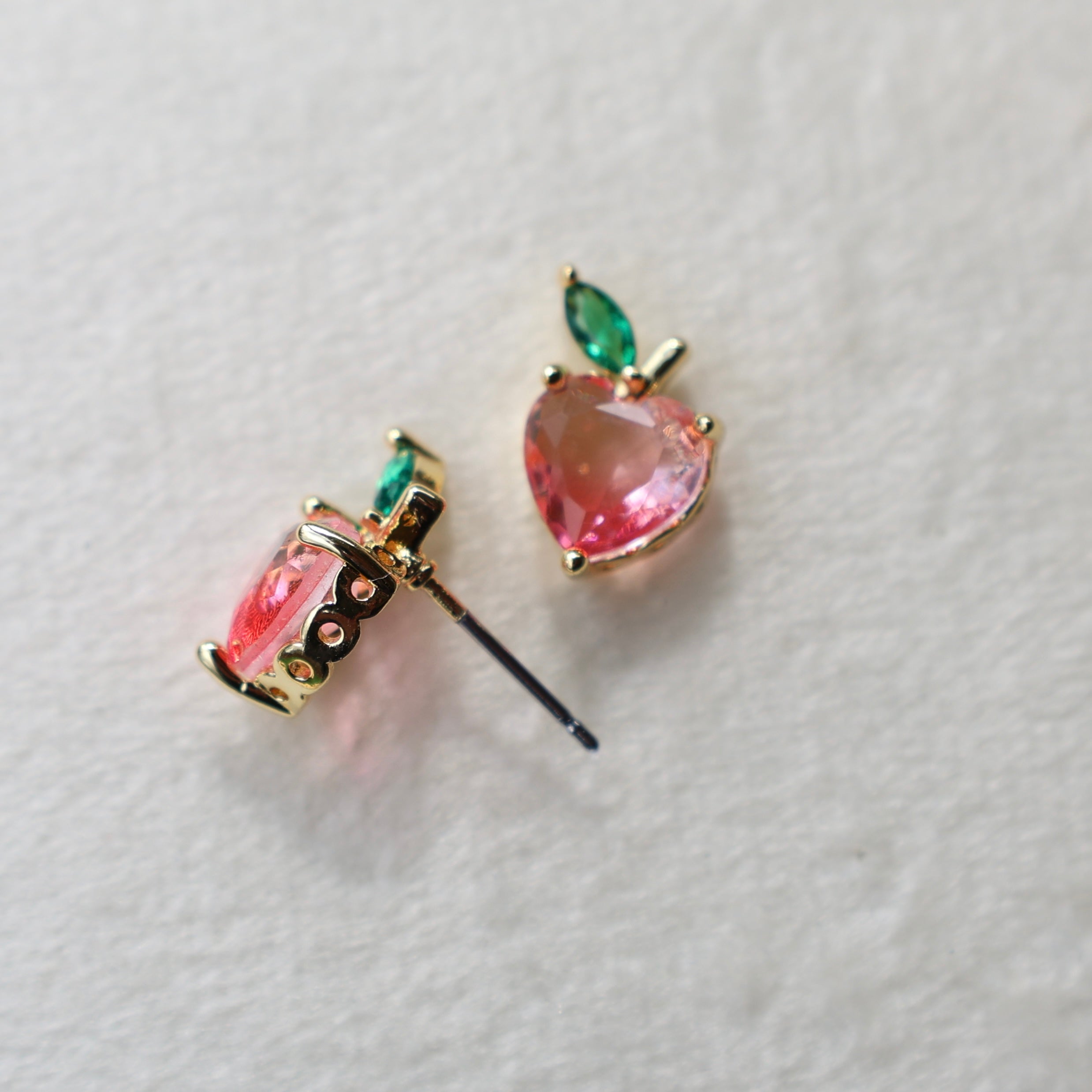 Vivian Grace Earrings Apple Heart Stud Earrings