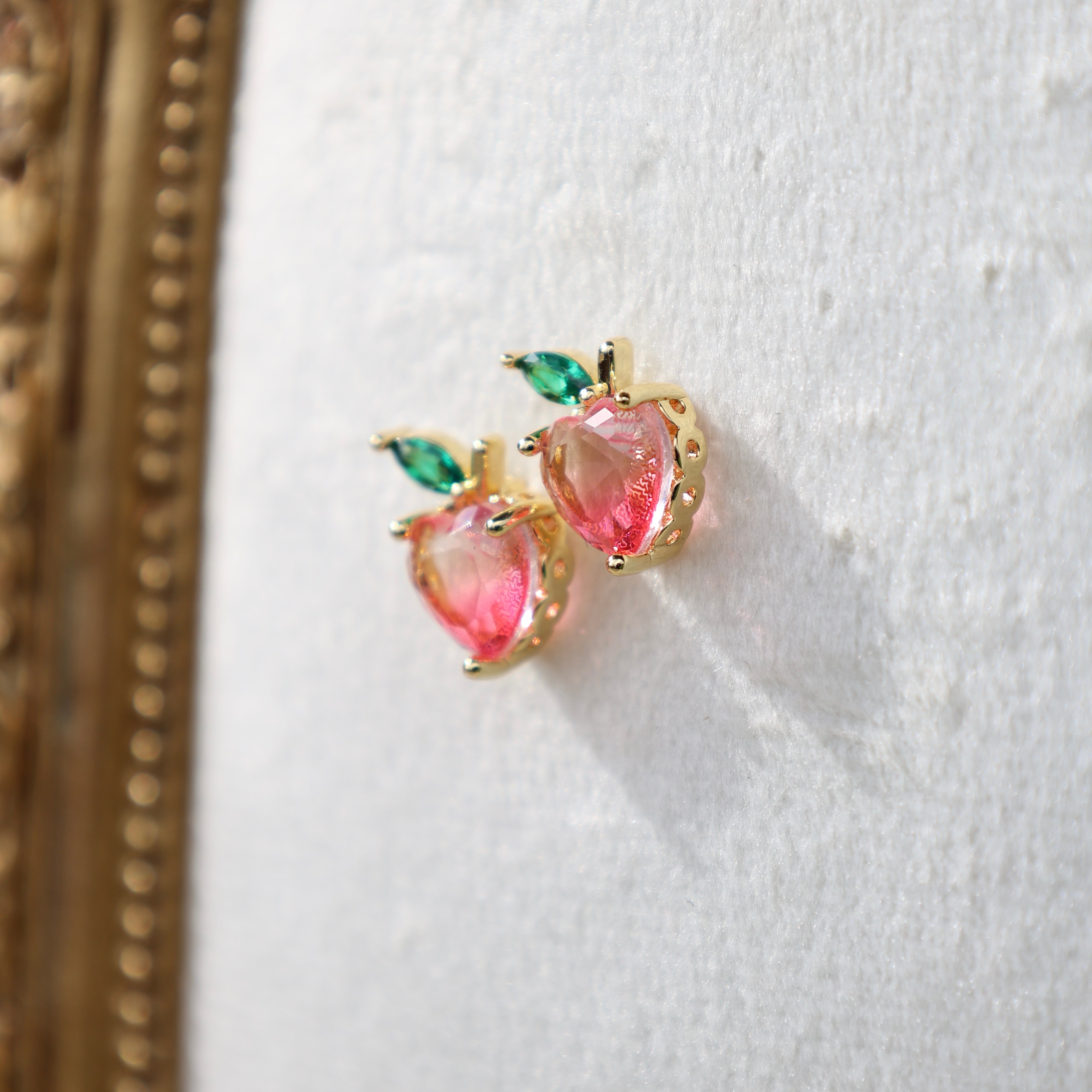 Vivian Grace Earrings Apple Heart Stud Earrings