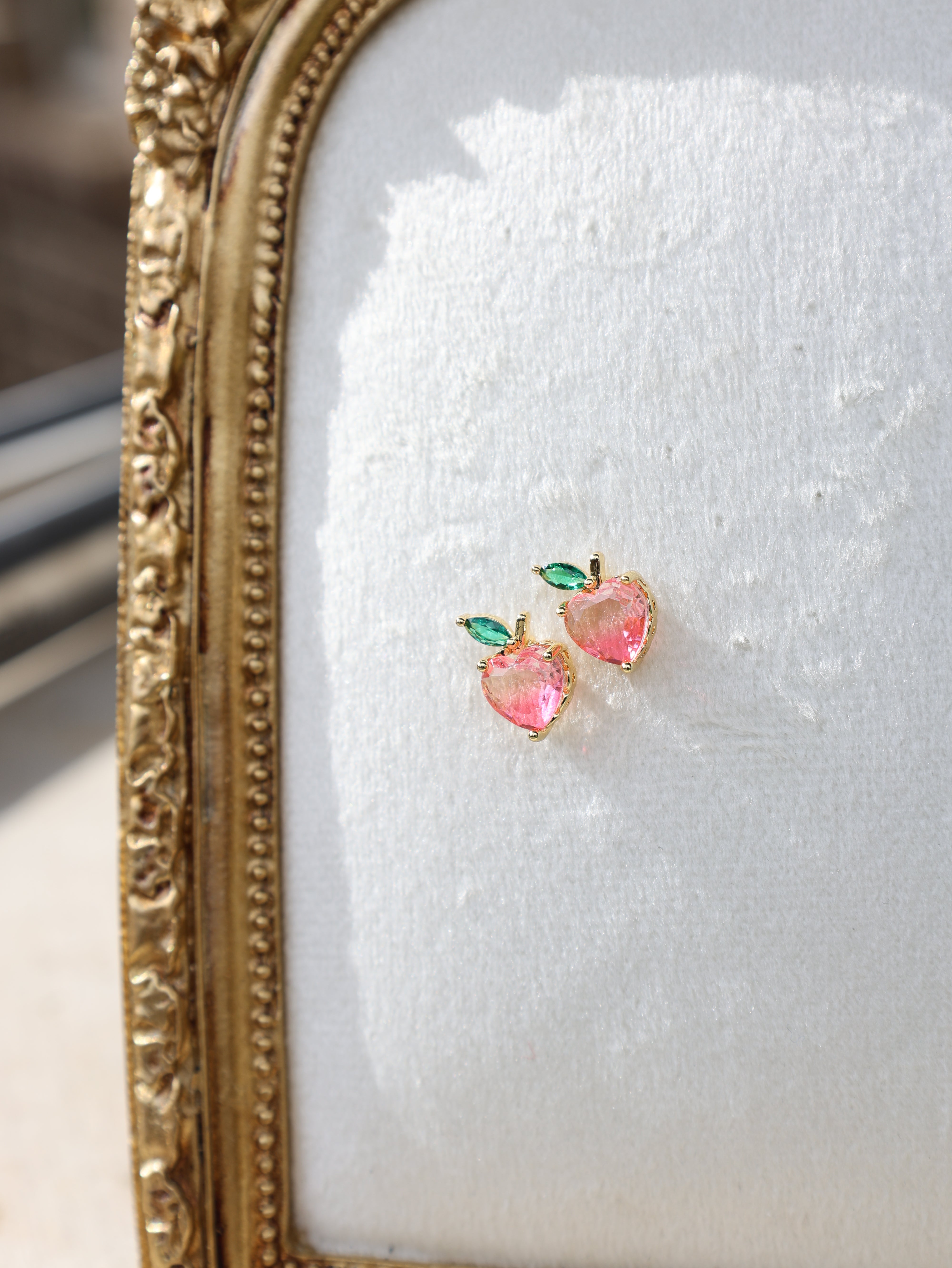 Vivian Grace Earrings Apple Heart Stud Earrings