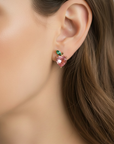 Vivian Grace Earrings Apple Heart Stud Earrings