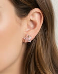 Vivian Grace Earrings Celestial Rose Quartz Stud Earrings