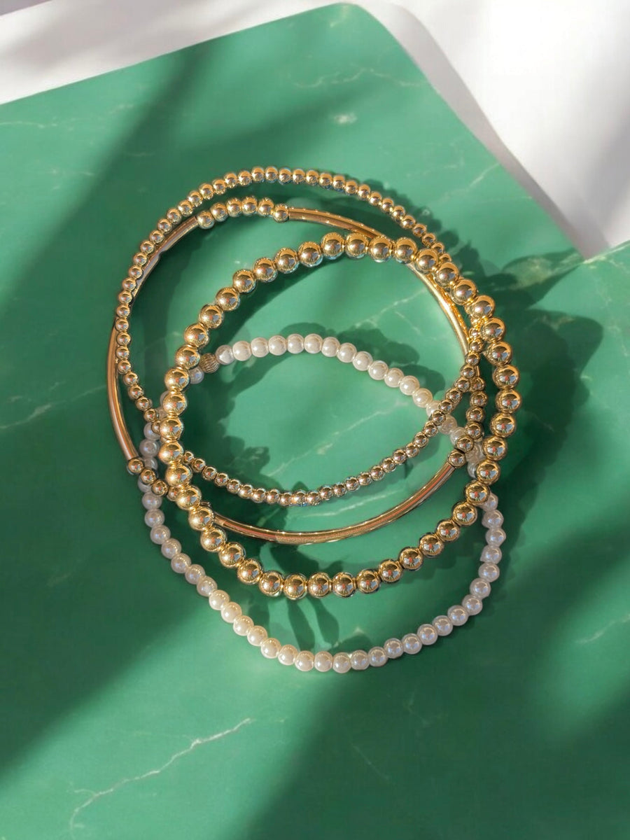 Vivian Grace Jewelry Bracelet 2.5mm Gold Bead Bracelet - 14k Gold Filled