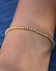 Vivian Grace Jewelry Bracelet 2.5mm Gold Bead Bracelet - 14k Gold Filled