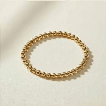 Vivian Grace Jewelry Bracelet 4mm Gold Bead Bracelet - 14k Gold Filled