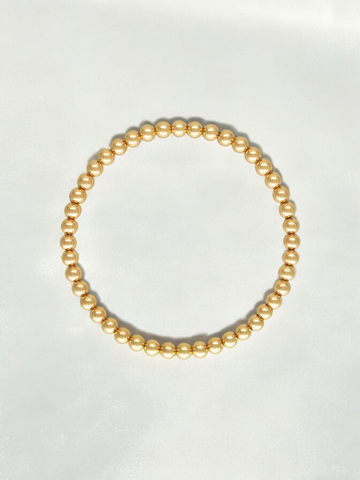 Vivian Grace Jewelry Bracelet 4mm Gold Bead Bracelet - 14k Gold Filled