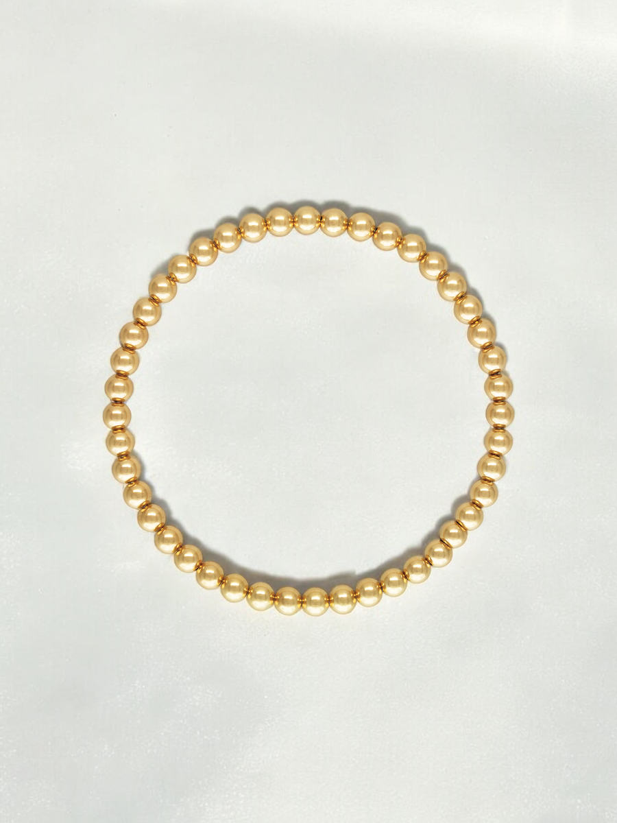 Vivian Grace Jewelry Bracelet 4mm Gold Bead Bracelet - 14k Gold Filled