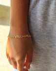 Vivian Grace Jewelry Bracelet 7.5” inches 5mm Gold Filled Figaro Chain Bracelet