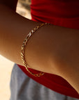 Vivian Grace Jewelry Bracelet 7.5” inches 5mm Gold Filled Figaro Chain Bracelet