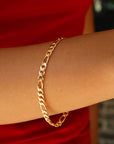 Vivian Grace Jewelry Bracelet 7.5” inches 5mm Gold Filled Figaro Chain Bracelet