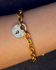 Vivian Grace Jewelry Bracelet Antiqued Gold Lock Bracelet