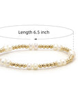 Vivian Grace Jewelry Bracelet Freshwater Pearl and 14k Gold Filled Bead Bracelet - 6.5”