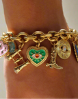 Vivian Grace Jewelry Bracelet Gold Antiqued Gold Charm Bracelet