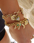 Vivian Grace Jewelry Bracelet Gold Antiqued Gold Charm Bracelet