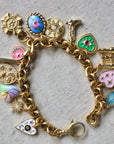 Vivian Grace Jewelry Bracelet Gold Antiqued Gold Charm Bracelet