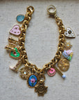 Vivian Grace Jewelry Bracelet Gold Antiqued Gold Charm Bracelet