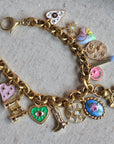 Vivian Grace Jewelry Bracelet Gold Antiqued Gold Charm Bracelet