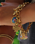 Vivian Grace Jewelry Bracelet Gold Antiqued Gold Charm Bracelet