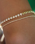 Vivian Grace Jewelry Bracelet Gold Baby Tennis Bracelet- 1mm