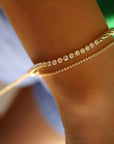 Vivian Grace Jewelry Bracelet Gold Baby Tennis Bracelet- 1mm