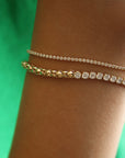 Vivian Grace Jewelry Bracelet Gold Baby Tennis Bracelet- 1mm