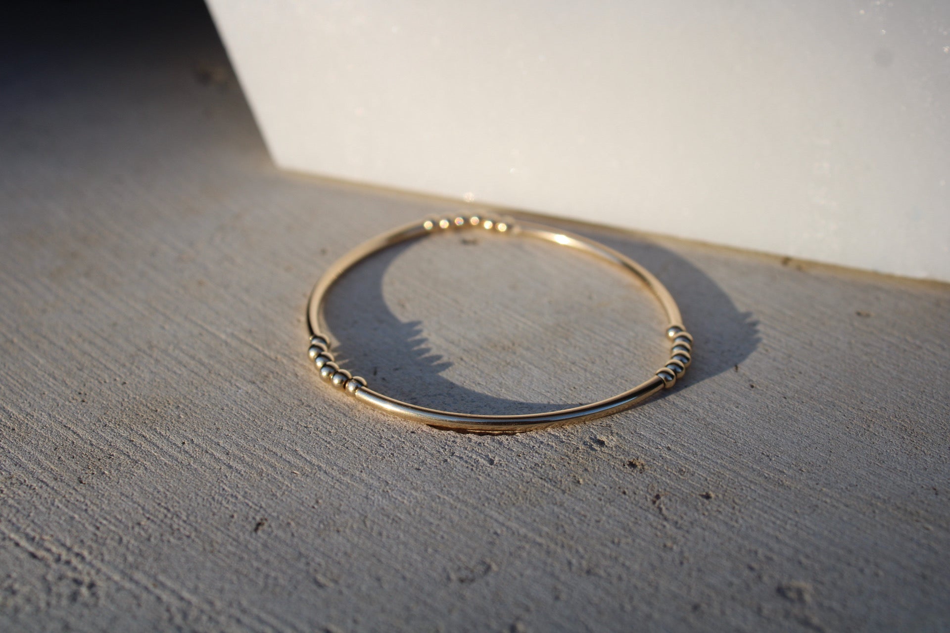 Vivian Grace Jewelry Bracelet Gold Bar Beaded Bracelet - 14k Gold Filled
