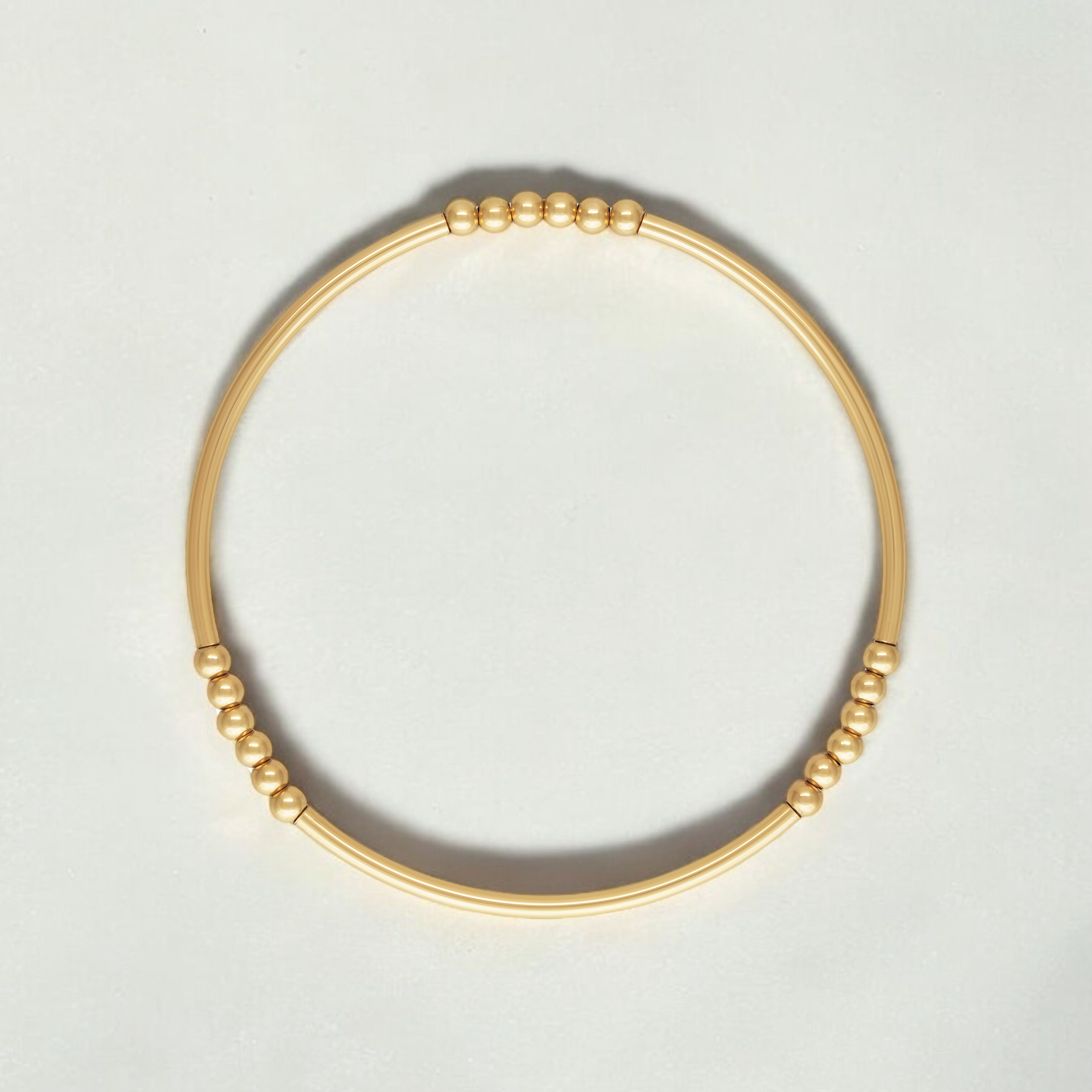 Vivian Grace Jewelry Bracelet Gold Bar Beaded Bracelet - 14k Gold Filled