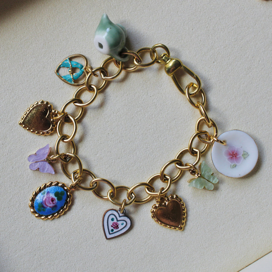 Vivian Grace Jewelry Bracelet Gold Garden Party Vintage Charm Bracelet