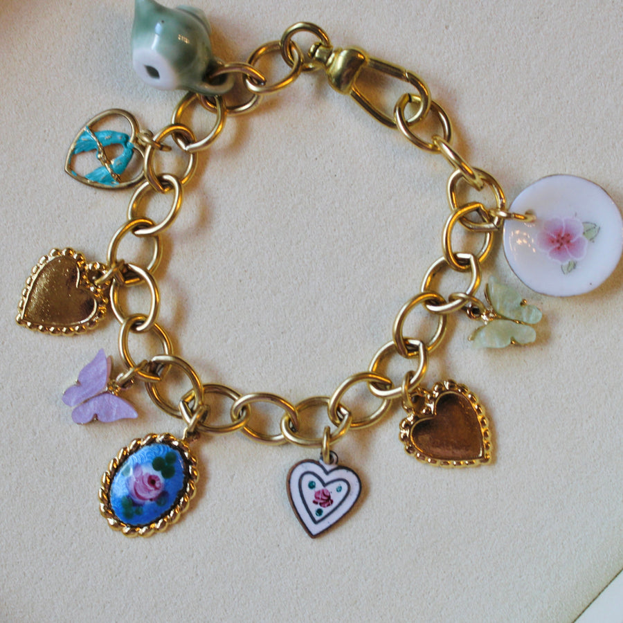 Vivian Grace Jewelry Bracelet Gold Garden Party Vintage Charm Bracelet