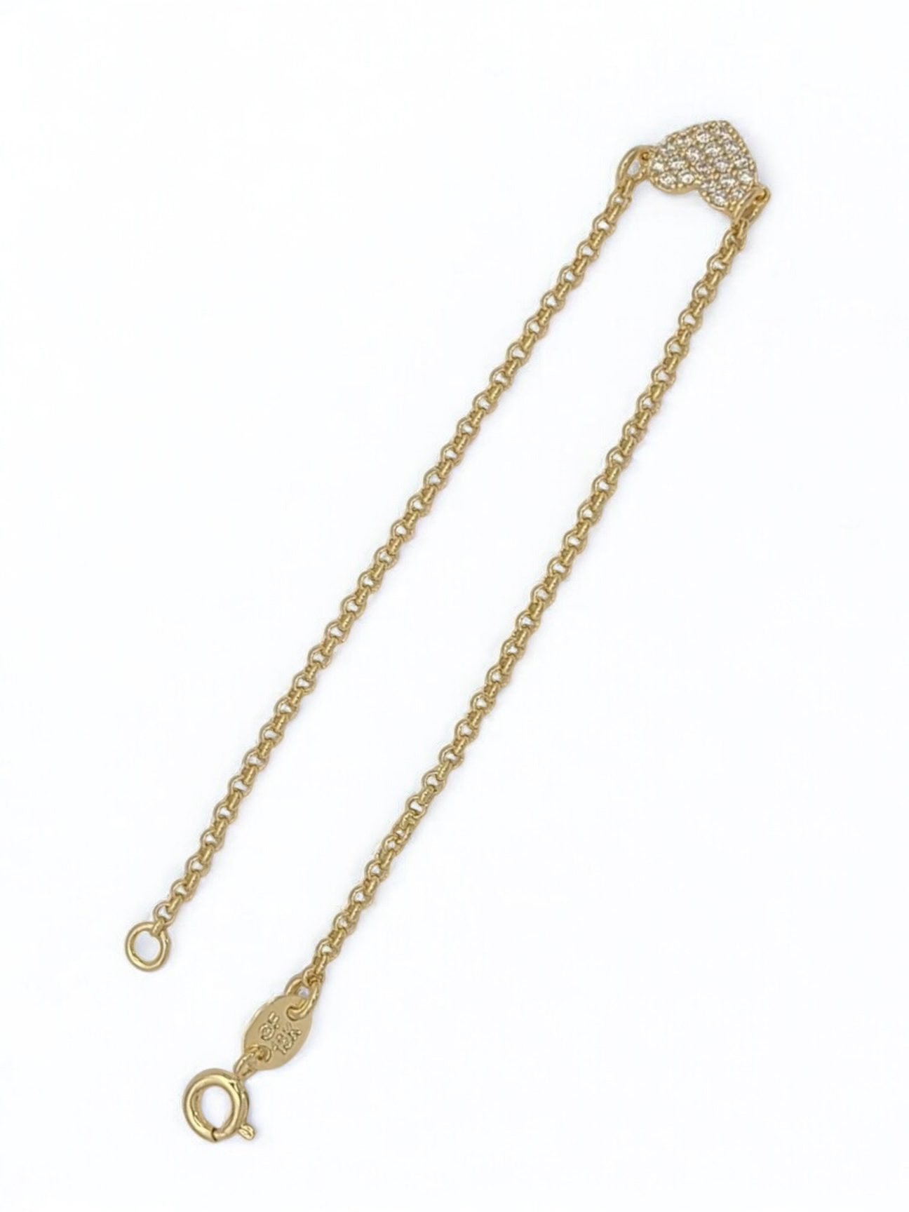 Vivian Grace Jewelry Bracelet Gold Pave Heart Bracelet