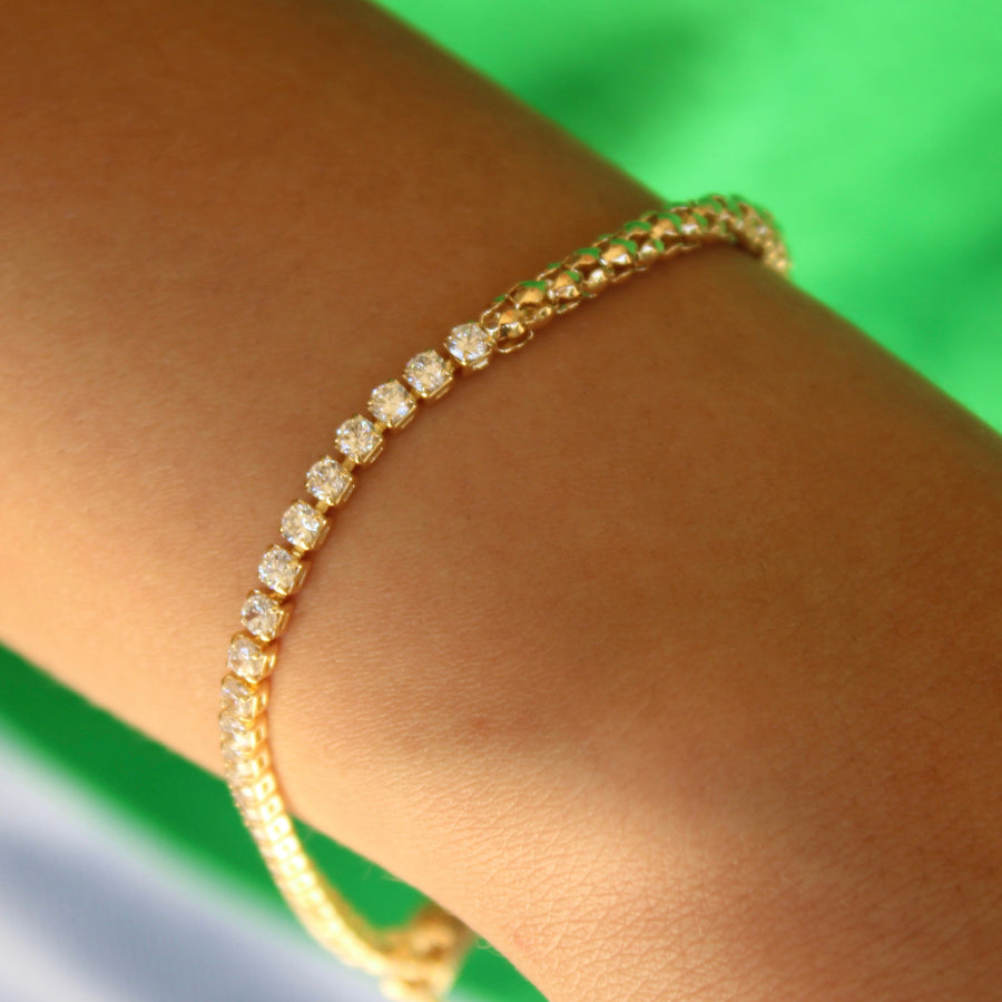 Vivian Grace Jewelry Bracelet Gold Popcorn Tennis Bracelet