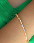 Vivian Grace Jewelry Bracelet Gold Popcorn Tennis Bracelet