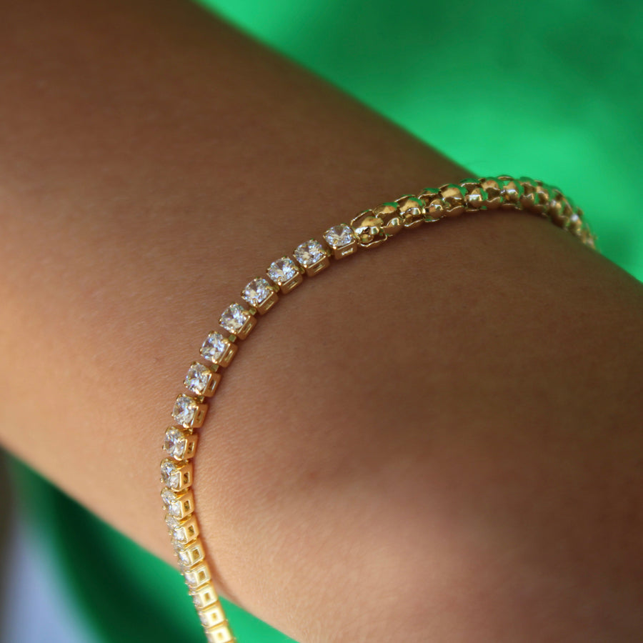 Vivian Grace Jewelry Bracelet Gold Popcorn Tennis Bracelet