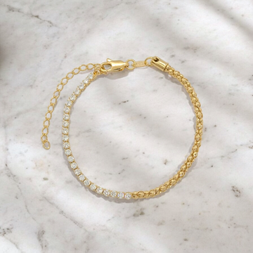 Vivian Grace Jewelry Bracelet Gold Popcorn Tennis Bracelet