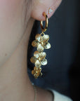 Vivian Grace Jewelry Earrings Gold Hibiscus Drop Earrings- Gold Vermeil