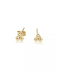 Vivian Grace Jewelry Earrings Gold Tiny Trinity Studs