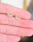 Vivian Grace Jewelry Earrings Tiny Lemon Slice Stud Earrings